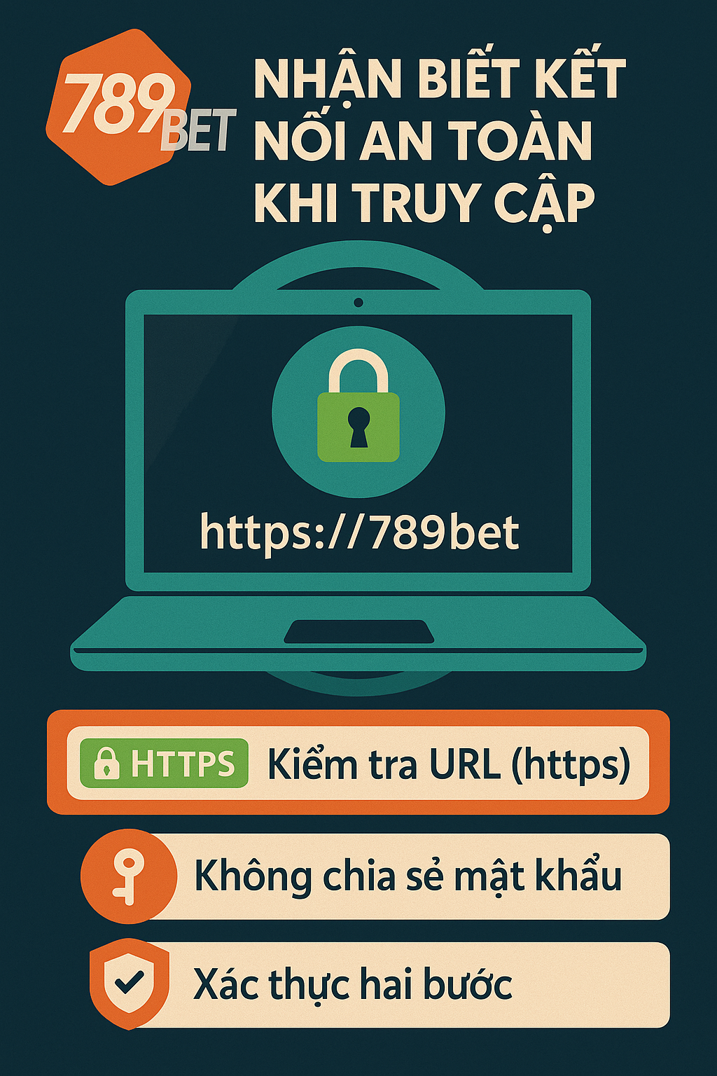 Dấu hiệu nhận biết kết nối an toàn khi truy cập 789BET Kiểm tra chứng chỉ bảo mật SSL 128-bit trên trang đăng nhập 789BET.