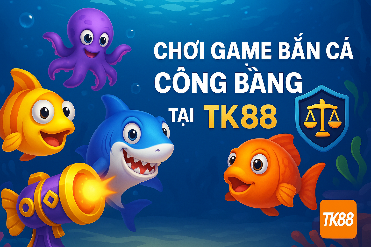 Chơi game bắn cá công bằng tại TK88 Nhà cái uy tín TK88 cung cấp môi trường game bắn cá công bằng