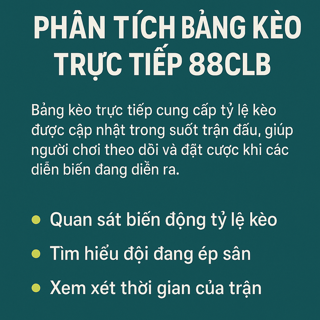 Giao diện bảng kèo bóng đá trực tiếp tại nhà cái
