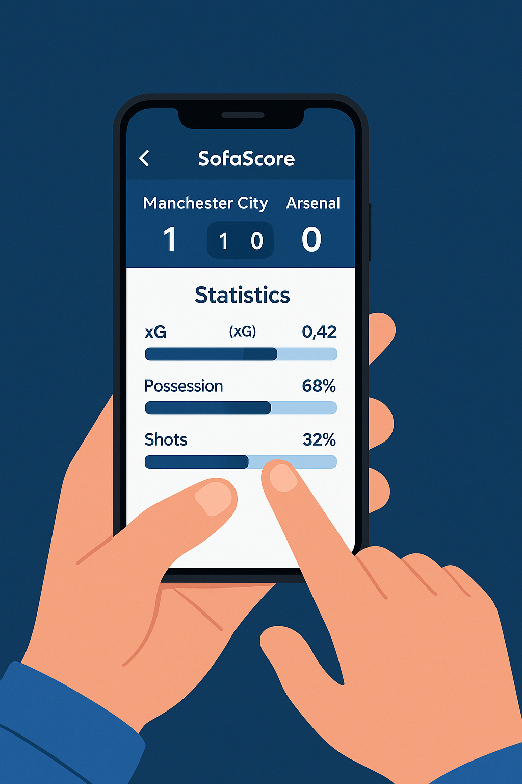 Phân Tích Chỉ Số Trên Sofascore Để Dự Đoán Tỷ Số Giao diện Sofascore với các chỉ số quan trọng để phân tích kèo tỷ số.