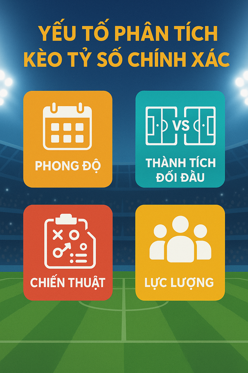 4 Yếu Tố Phân Tích Kèo Tỷ Số Chính Xác Infographic 4 yếu tố sống còn cần phân tích khi soi kèo cược tỷ số chính xác.
