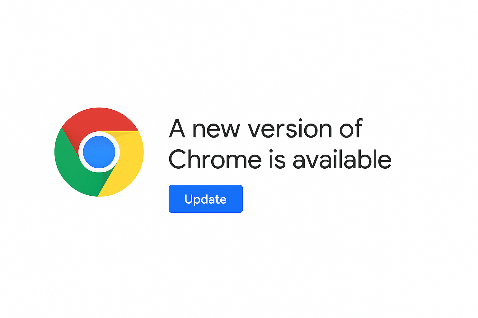 Màn hình thông báo trình duyệt Chrome đã được cập nhật phiên bản mới nhất
