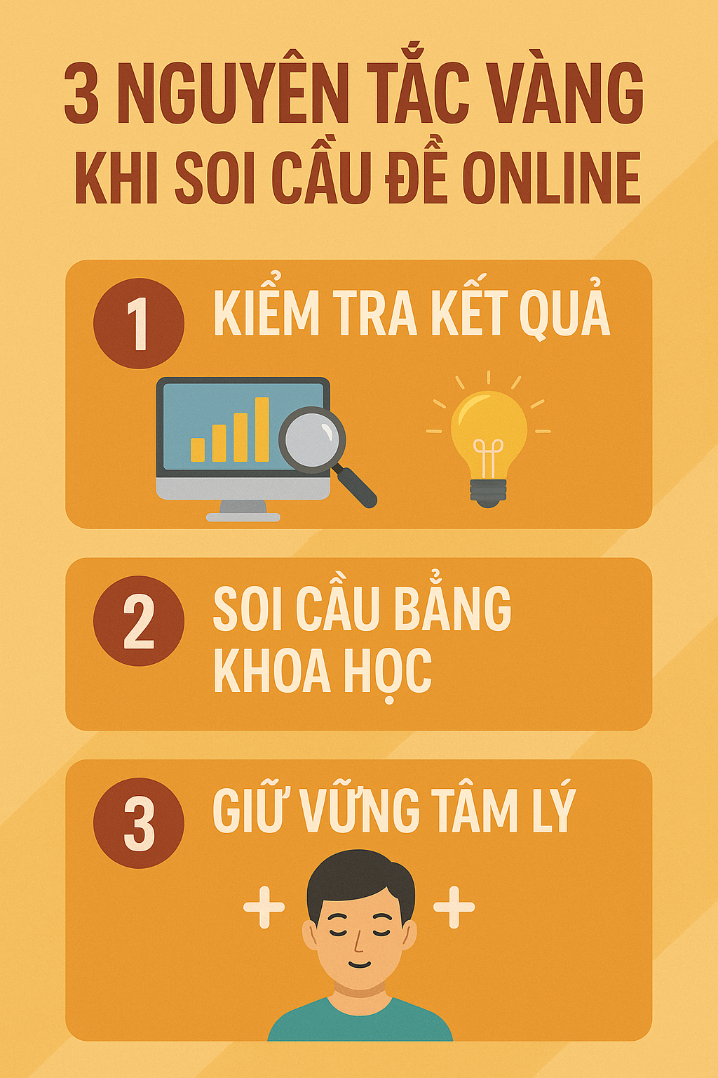 Infographic 3 nguyên tắc vàng khi soi cầu đề online