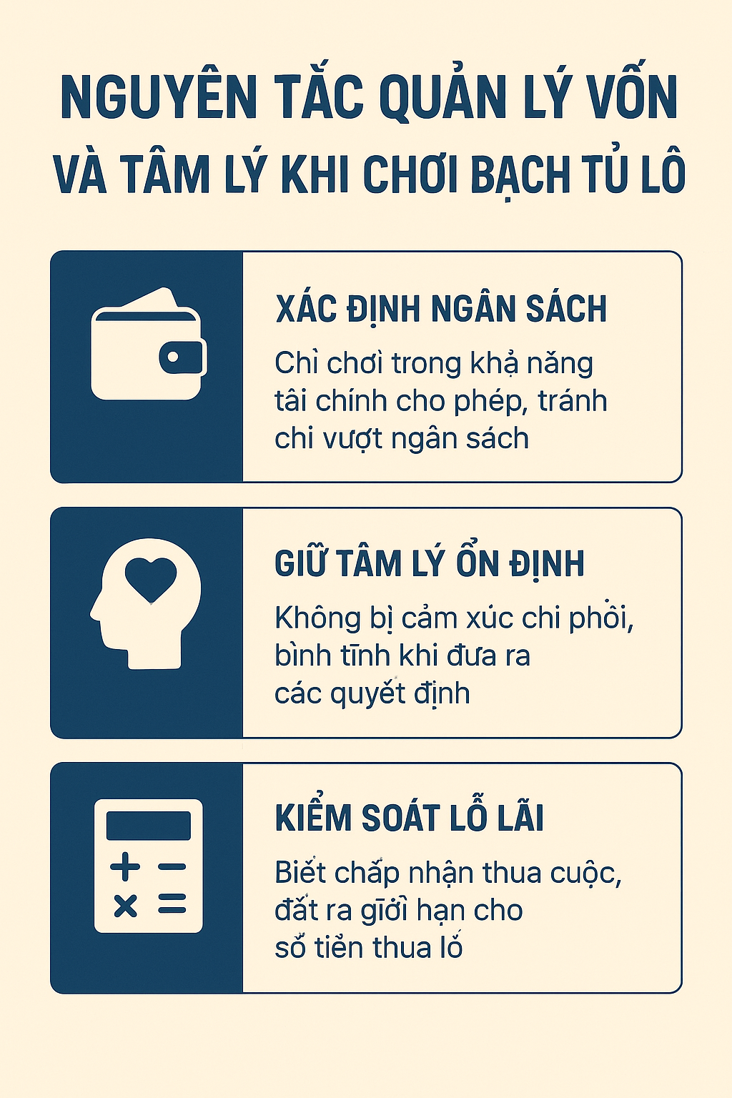 Nguyên tắc quản lý vốn và tâm lý khi chơi bạch thủ lô