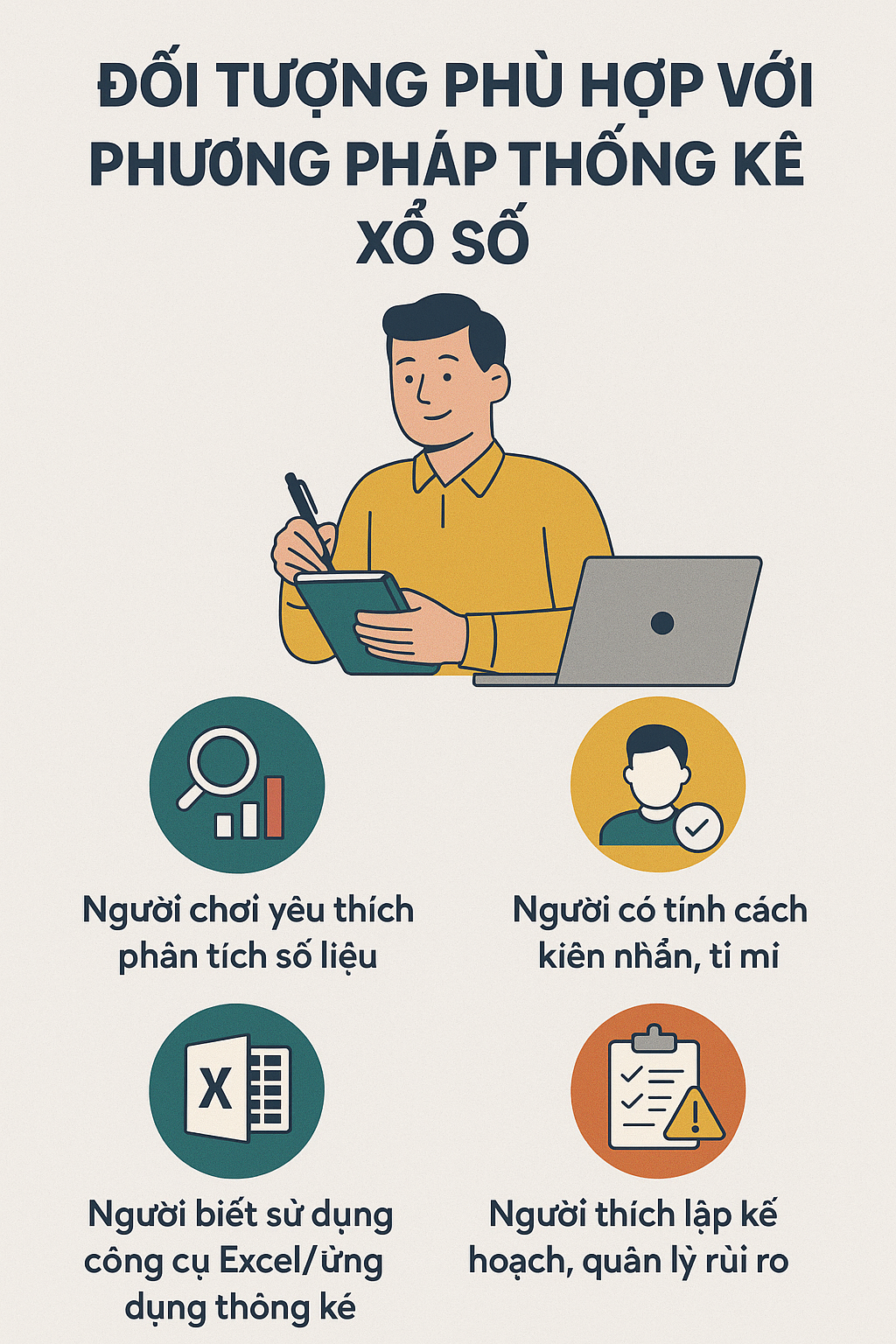 Infographic đối tượng nên đọc bài viết Đối tượng phù hợp với phương pháp thống kê xổ số