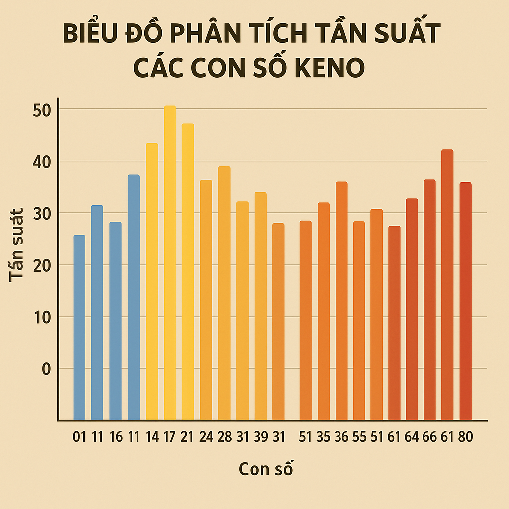 Sử dụng thống kê để chọn số Keno Biểu đồ phân tích tần suất các con số Keno