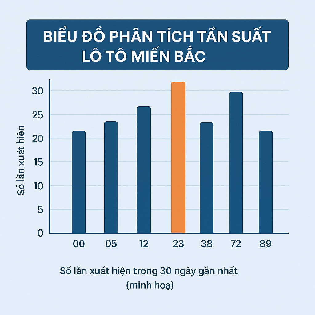 Biểu đồ phân tích tần suất lô tô miền Bắc.