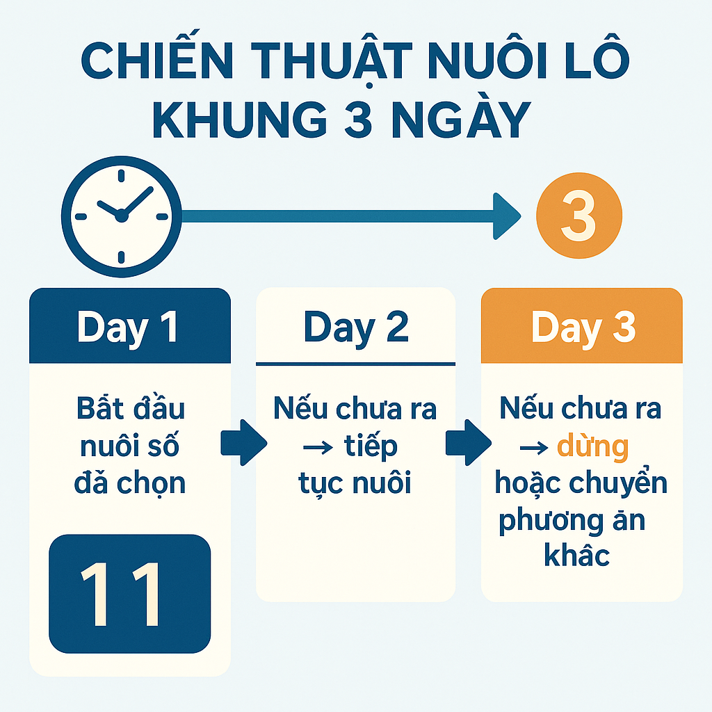 Hình ảnh minh họa về chiến thuật nuôi lô khung 3 ngày