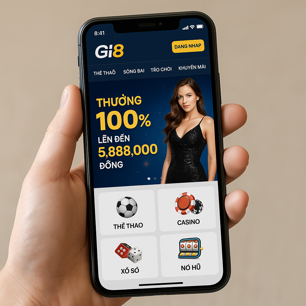 Người chơi đang truy cập vào nhà cái Gi8 trên điện thoại