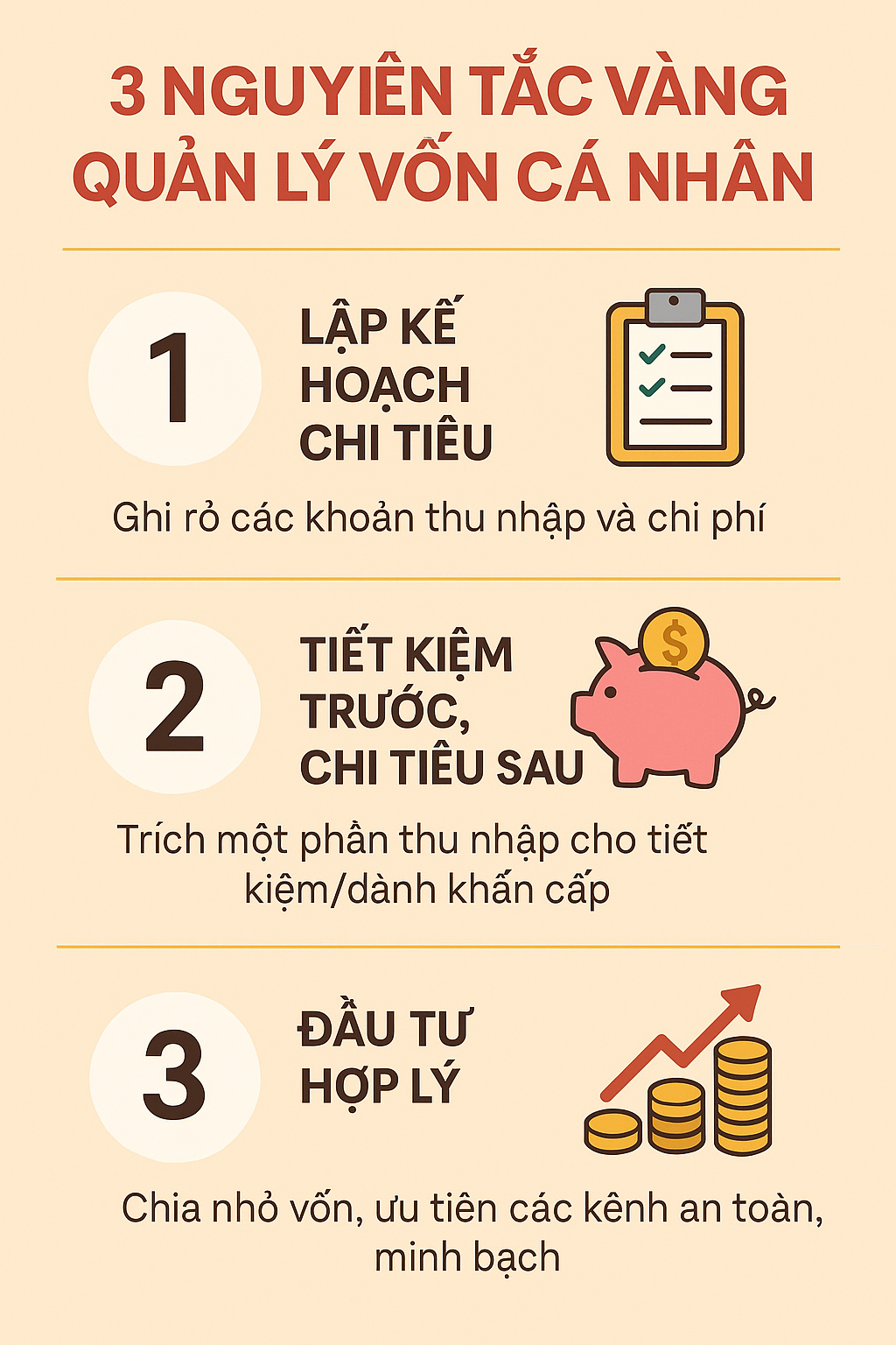 Infographic 3 nguyên tắc vàng quản lý vốn khi chơi lô đề online