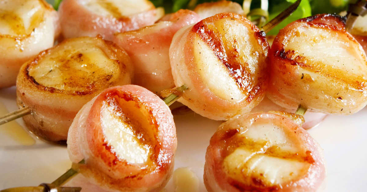 Recette De Brochette De Petoncles Au Bacon Zeste