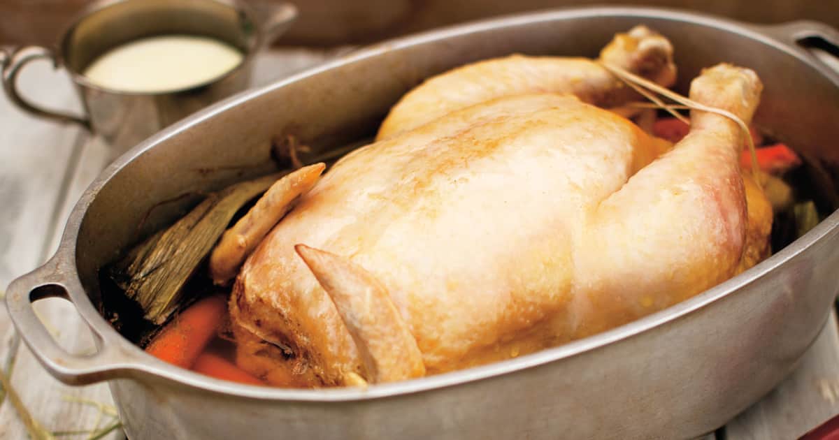 Poule au pot aux herbes salées du bas du fleuve Zeste