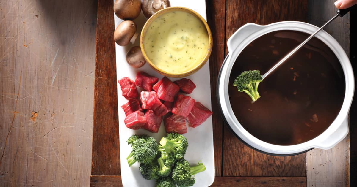 Recette de fondue Bourguignonne Zeste