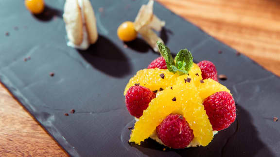 Croustillants à la noix de coco et sa crème à l'orange ...