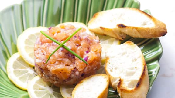 Recette De Tartare Sucre Aux Deux Saumons Foodlavie