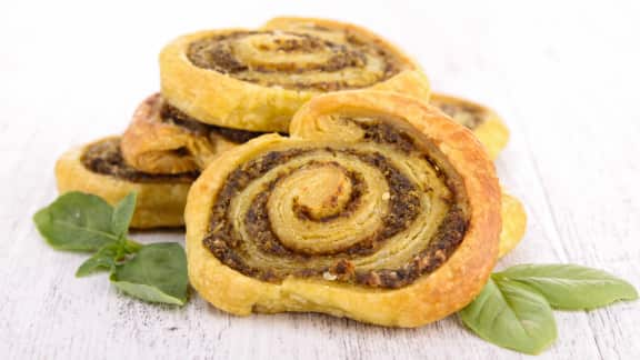 palmiers au pesto