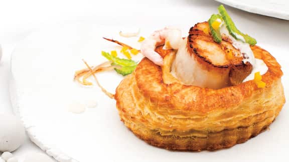 Vol Au Vent Aux Fruits De Mer Et Aux Racines De Celeri Sauvage
