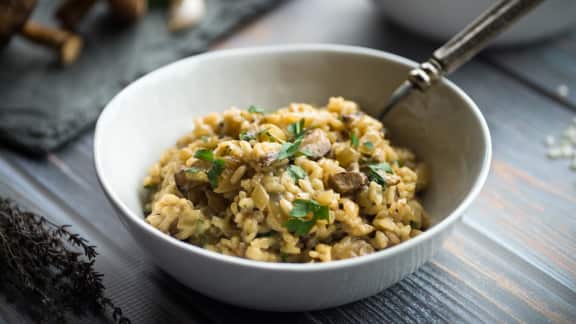 Risotto Aux Champignons Sauvages Et Canard Confit Foodlavie