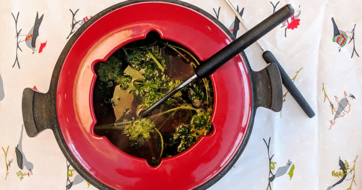 Recette de bouillon de fondue à la japonaise Zeste