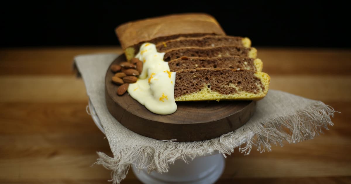 Gateau Marbre Ganache Au Choco Blanc Zeste