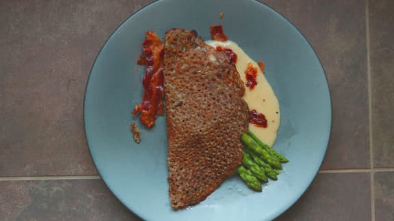 Galette De Sarrasin Aux Asperges Et Cheddar Vieilli Zeste