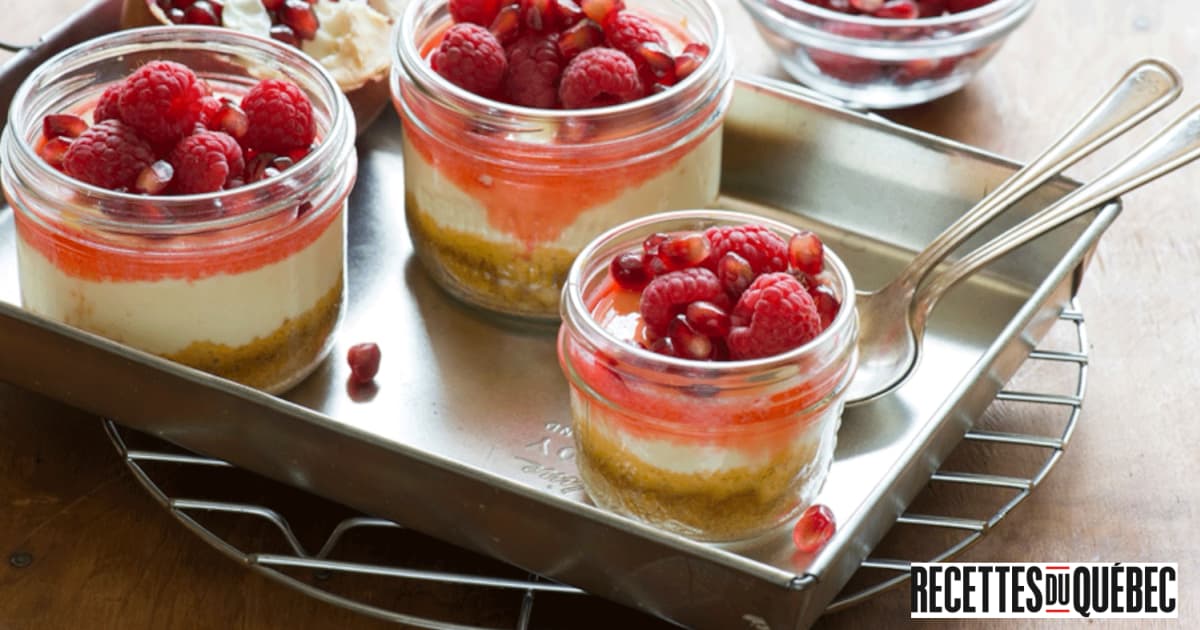 Gateau Au Fromage A La Grenade Et Aux Framboises Zeste