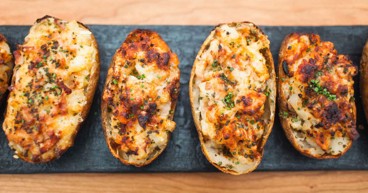 Pommes De Terre Farcies Au Jambon Fumé Et Fromage