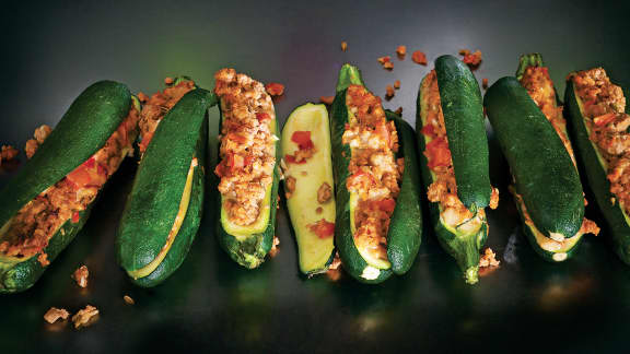 Recette De Zucchinis Farcis Avec De La Saucisse Italienne Zeste