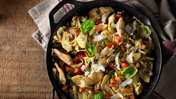 Pates Au Poulet Aux Artichauts Et A L Asiago Zeste