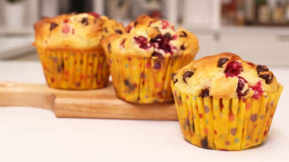 Recette De Muffins Canneberges Et Chocolat Zeste