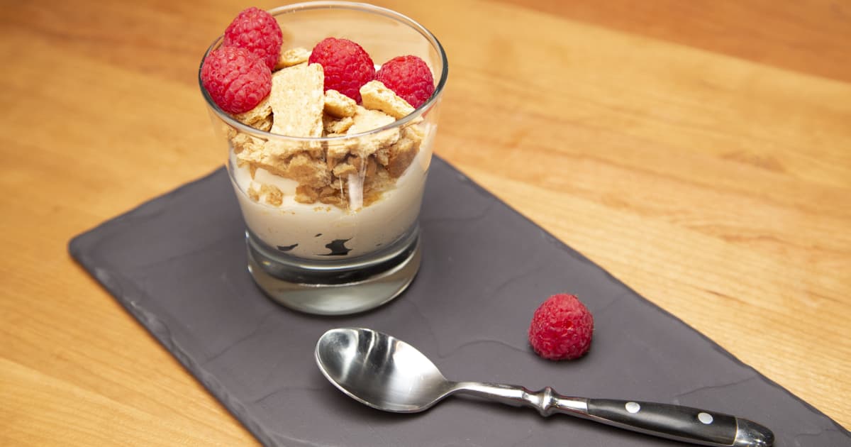 Recette De Verrine Dessert Gateau Au Fromage Et Framboises Zeste