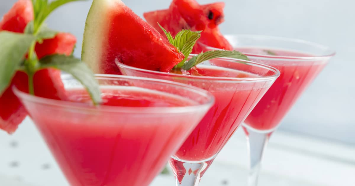 Cocktail au melon d'eau et au champagne Zeste