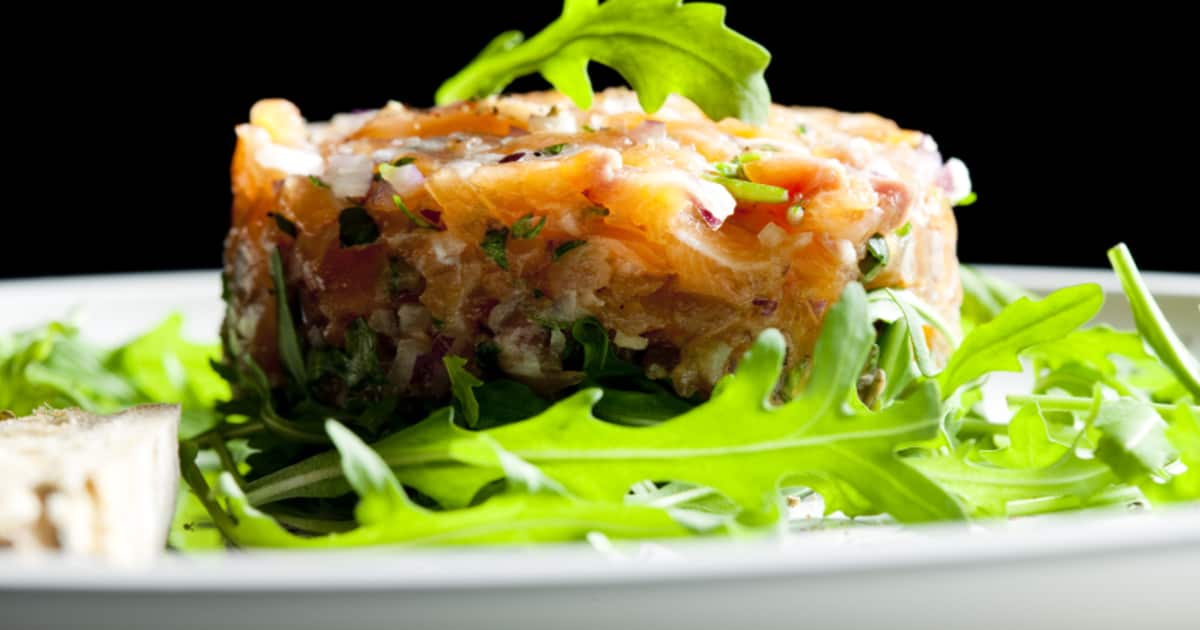 Tartare de truite à la crème sure Zeste