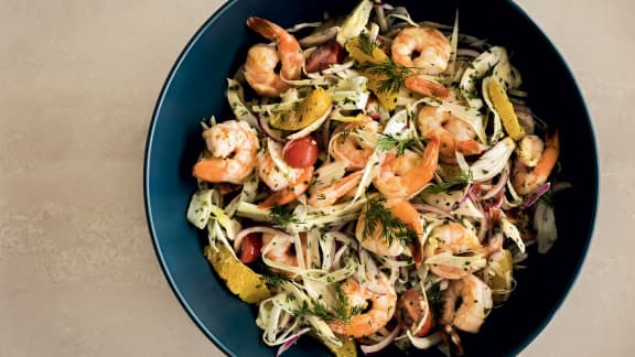 Recette De Salade De Fenouil Crevettes Et Oranges Zeste