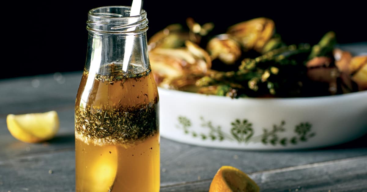 Recette Marinade pour légumes au miel, vinaigre balsamique et herbes