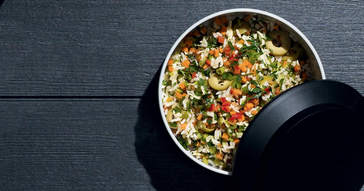 Recette De Salade De Riz Aux Olives Et Aux Legumes Zeste