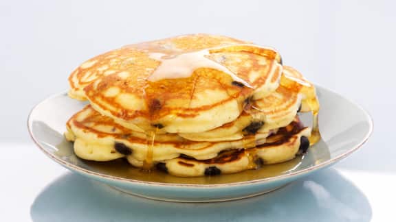 Recette De Pancakes Aux Bleuets Zeste