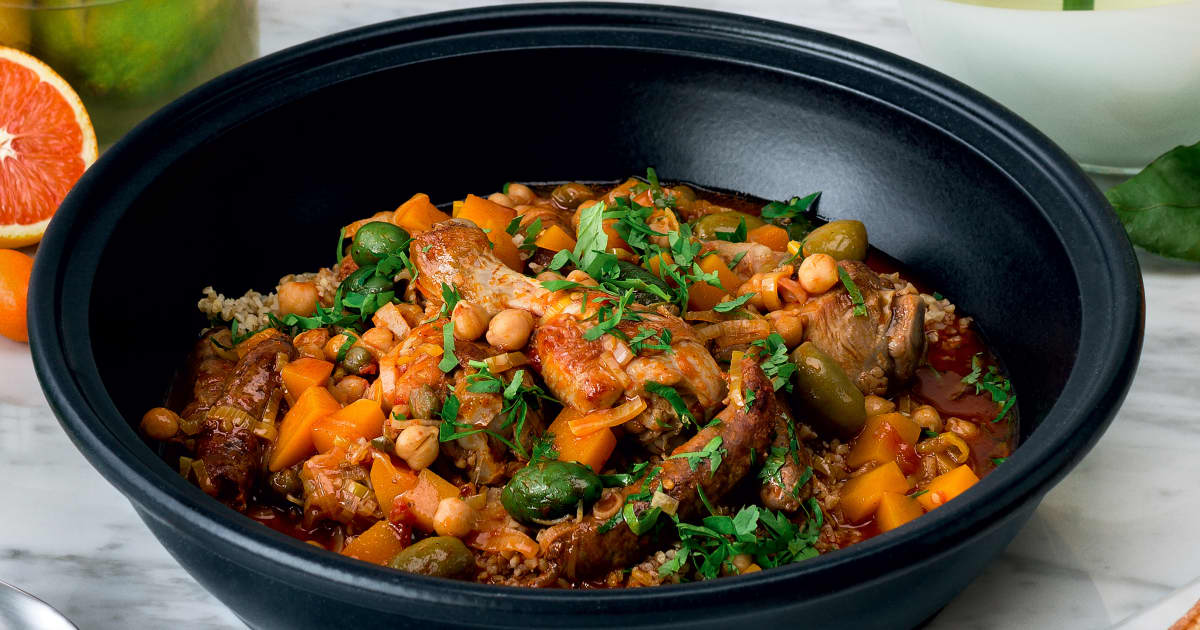 Recette de tajine de merguez à la lime confite Zeste