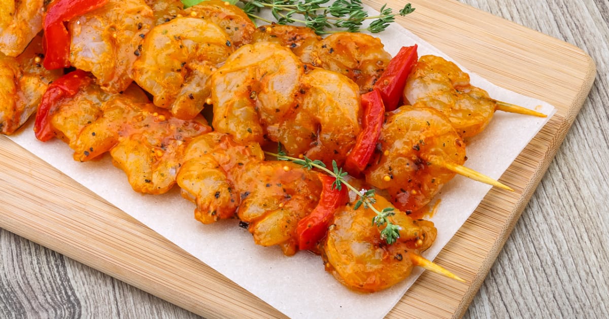 Recette Brochettes de fruits de mer et beurre aux agrumes Glouton