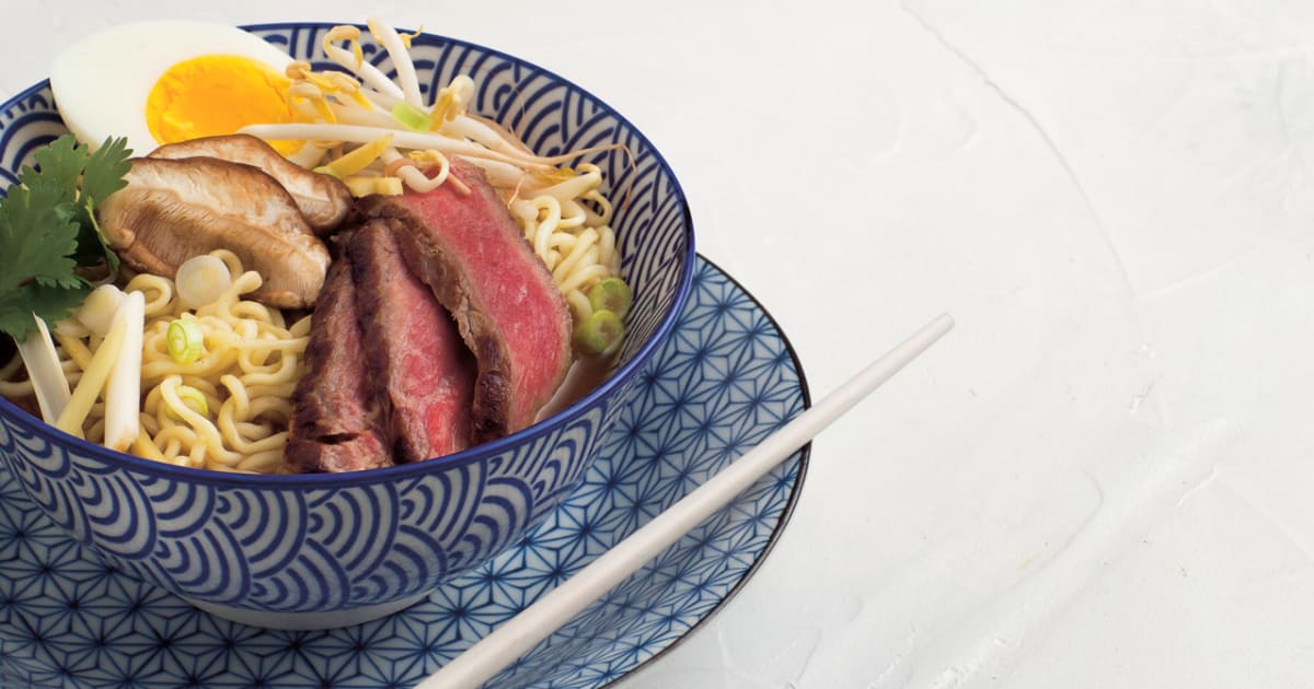 Soupe aux nouilles ramen et au boeuf