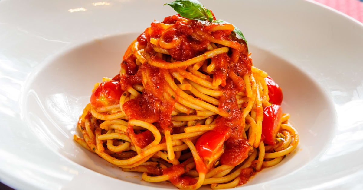 Spaghettis à la sauce marinara Glouton