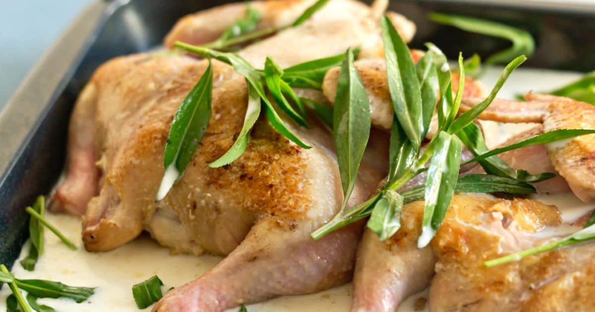 Recette Poulet sauce crème à l'estragon Glouton