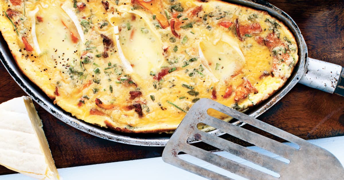 Recette Omelette au Gaulois de Portneuf, aux chanterelles et au jambon