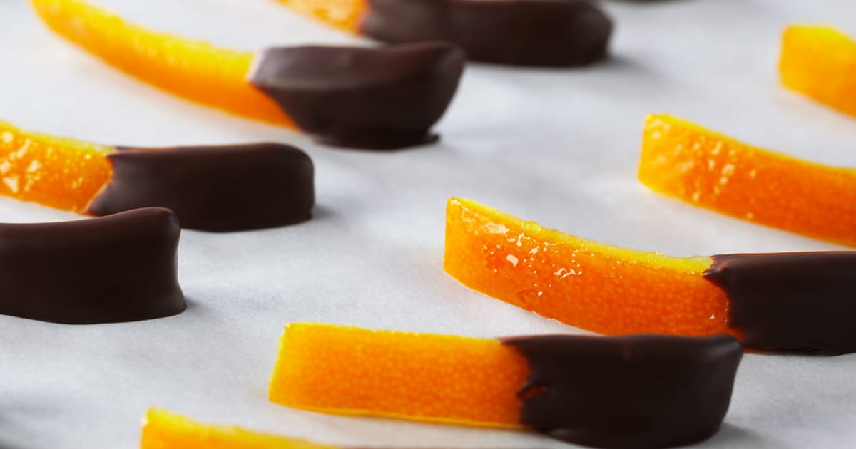 Recette Écorces d'oranges confites au chocolat Glouton