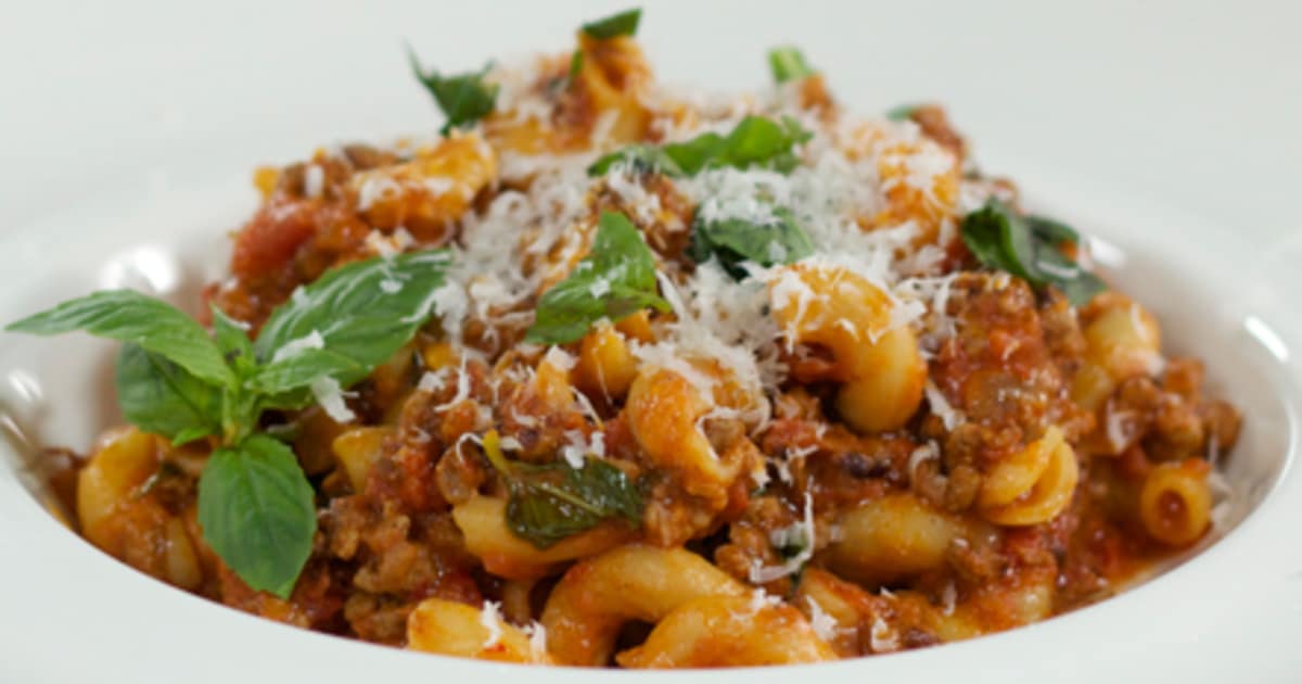 Recette Macaroni à la viande Glouton