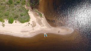 En SUP-camping au parc régional Kiamika