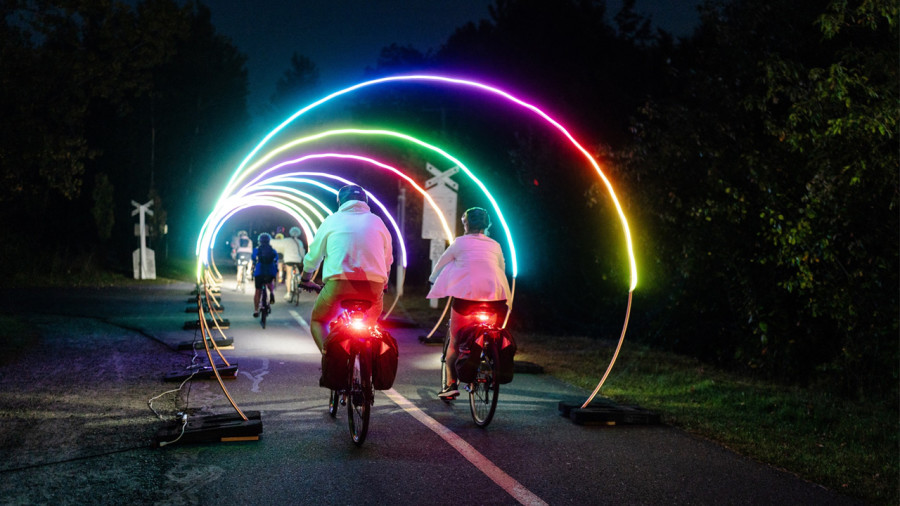 Du vélo gratuit et de nuit sur l’une des pistes cyclables les plus populaires du Québec
