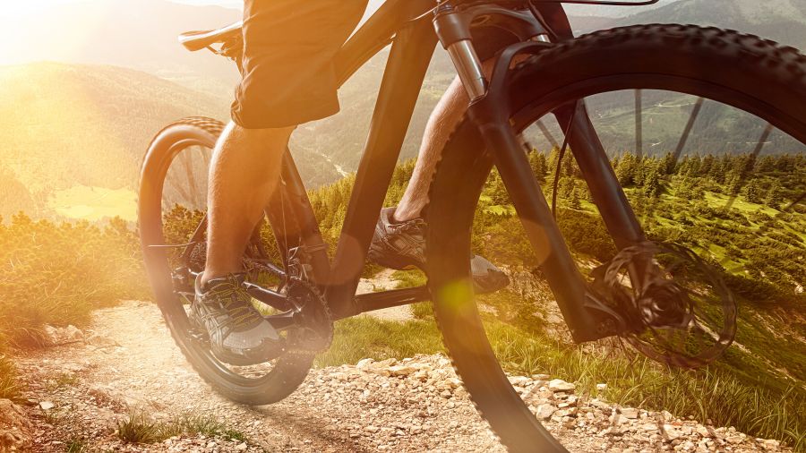 Vélo de montagne au Mont Rigaud