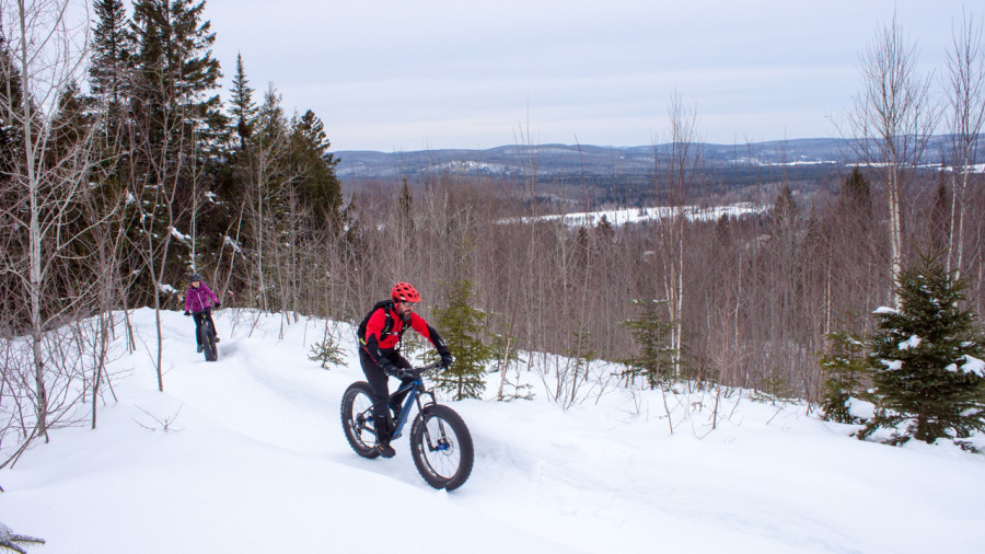 Fatbike au Mont SM : du cross-country sur neige