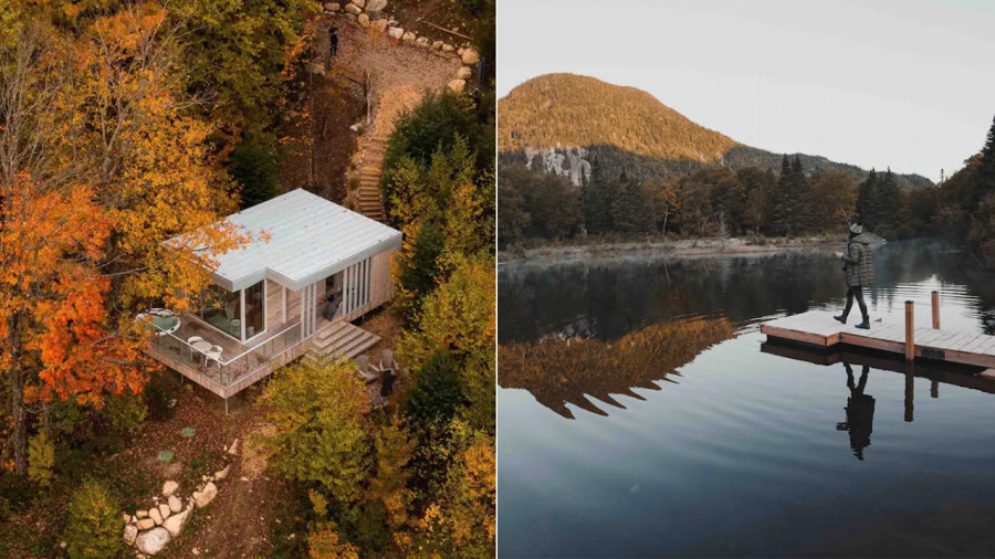 Un nouveau chalet scandinave à flanc de montagne à louer près de Québec